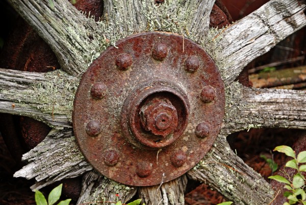 Ten Old Wood Spokes by Deb Oppermann